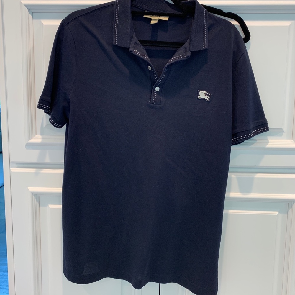 100% authentic Navy Burberry polo tee